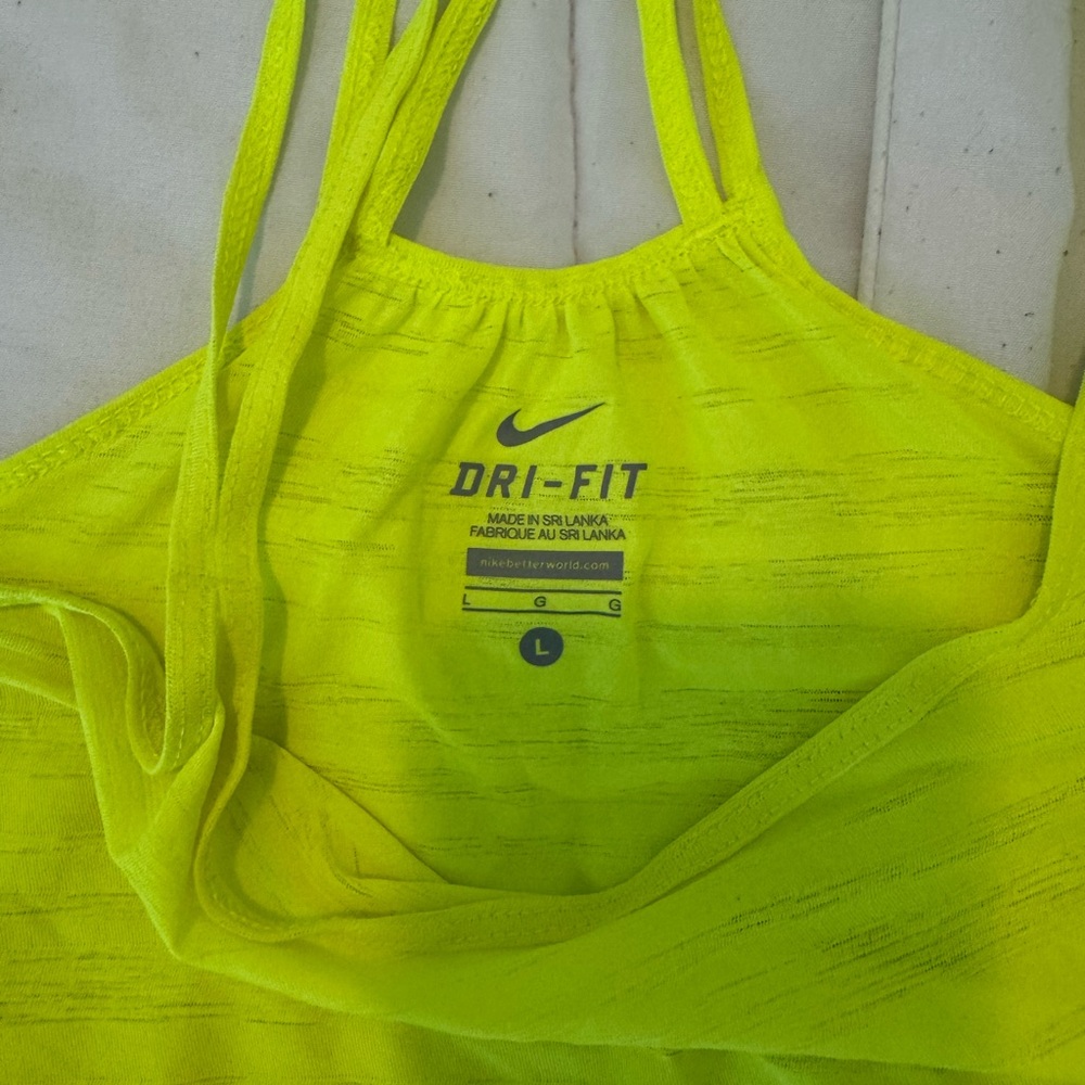 Nike Dri-FIT Bright Yellow Tank Top